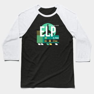 El Paso (ELP) Airport // Retro Sunset Baggage Tag Baseball T-Shirt